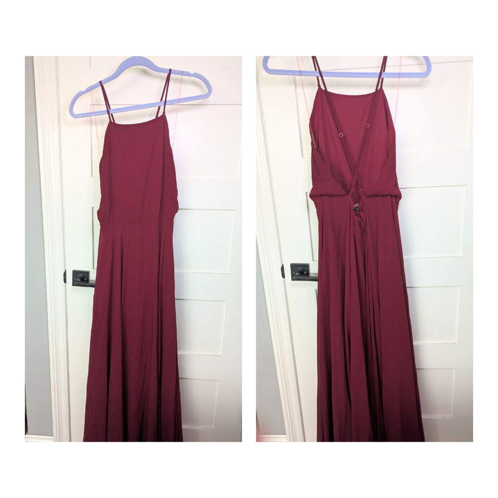 leshop Maxi Dress in Burgundy